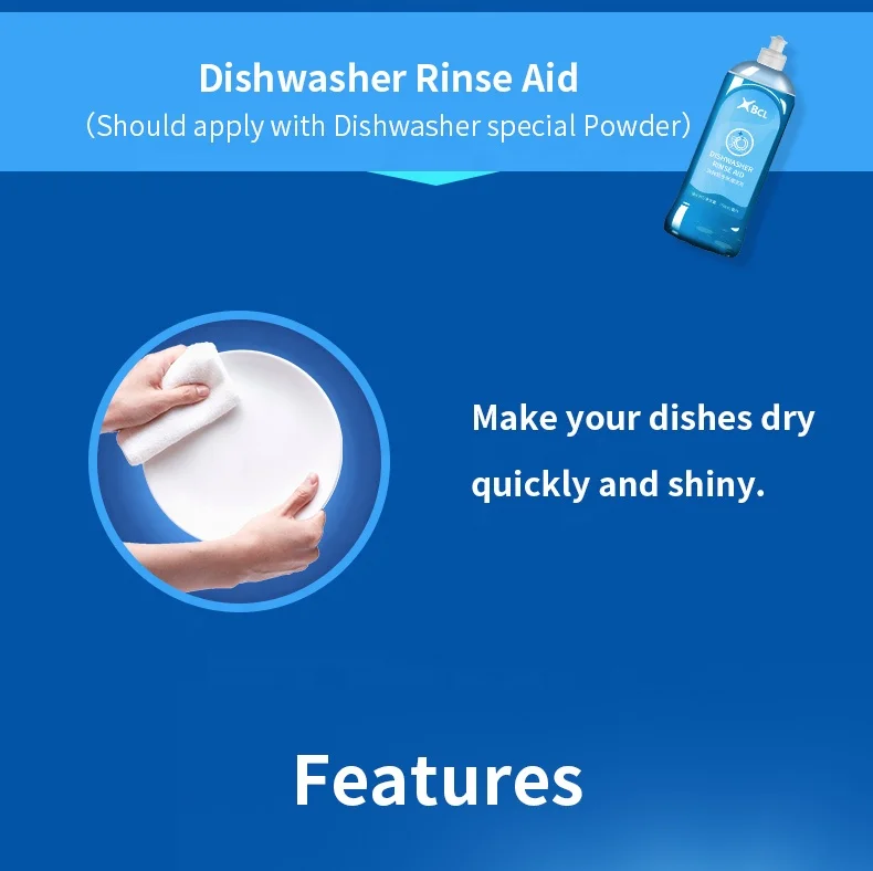 Factory price household dishwashing detergent 900g Dishwasher Powder, 1kg Dishwasher Salt, 750ml Dishwasher rinse aid