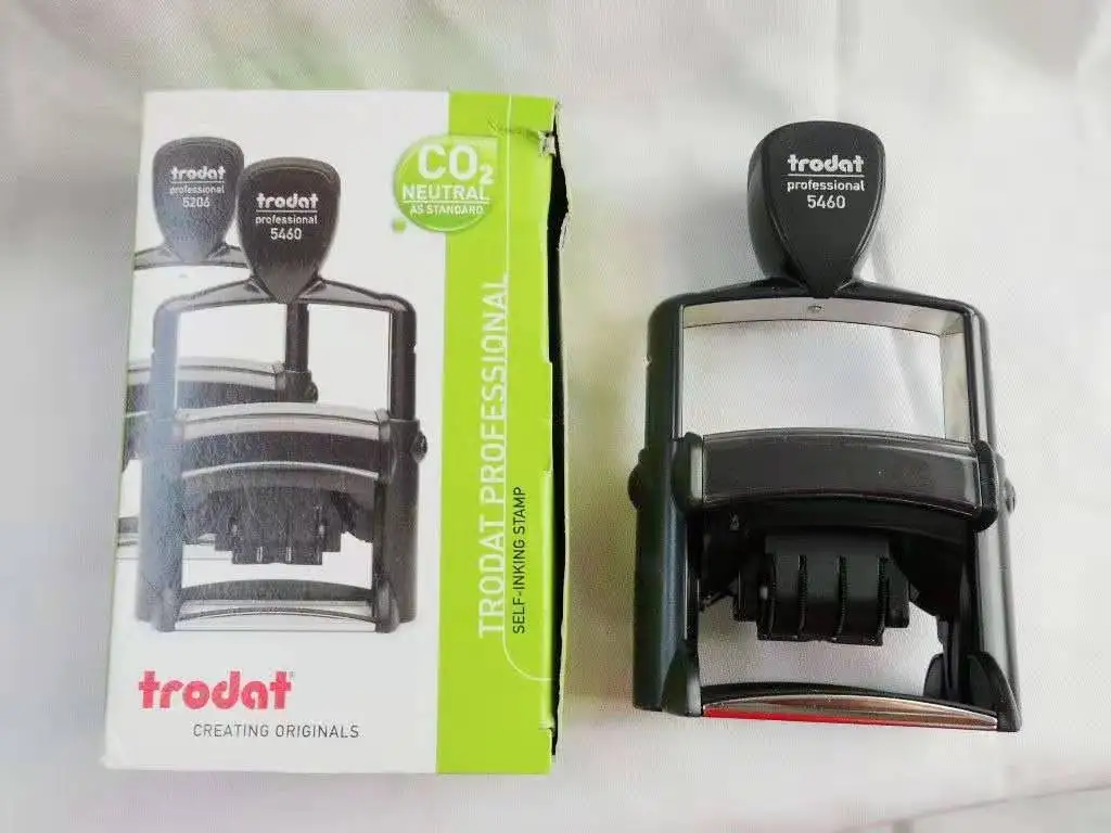 original trodat 5460 size 56X33mm dater and text stamp