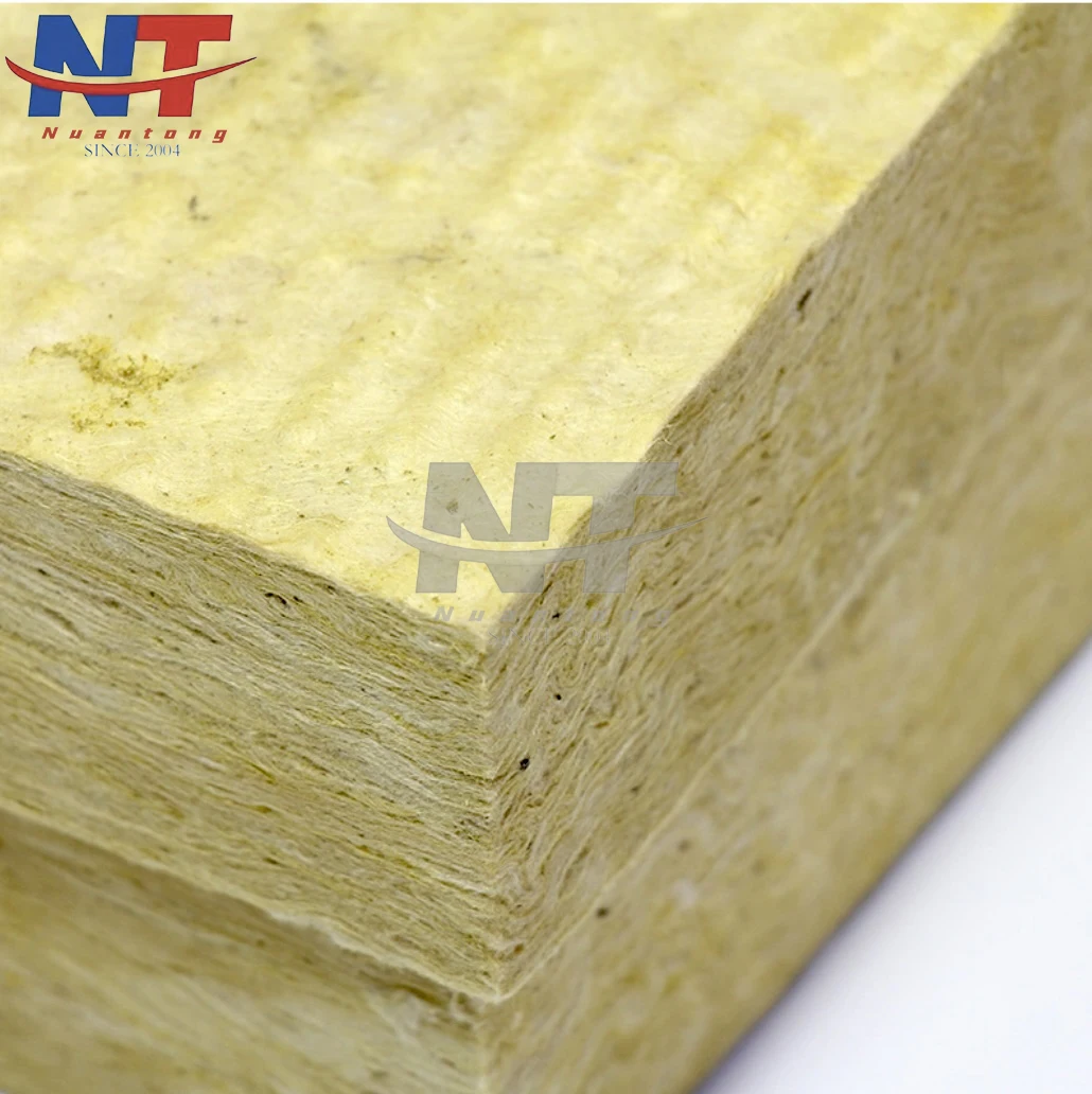 50mm Thick Insulation Fireproof 60Kg M3 Density Mineral Rock Wool Sandwich Panel Board Insulation