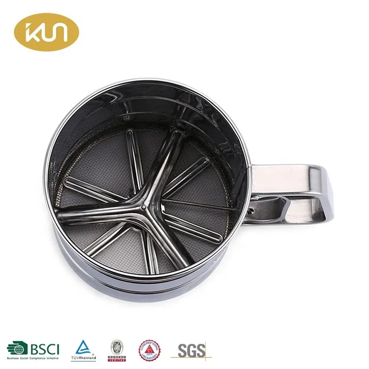 Wholesale Kitchen Gadgets Baking Tools Stainless Steel Flour Sifter Mesh Flour Sieve Cup