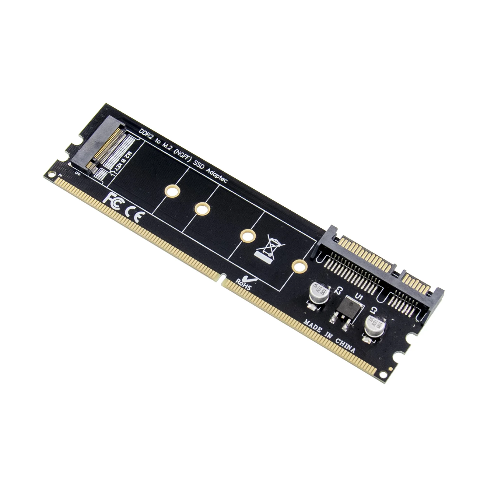Sunweit DDR to M.2 Hard Disk Adapter Card SATA to M.2 (NGFF) B-key M.2  Adapter DDR Memory to M.2 SSD B-Key Adapter