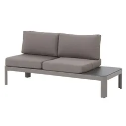 Backyard 5 seater l shape sectional aluminium corner garden sofa furniture