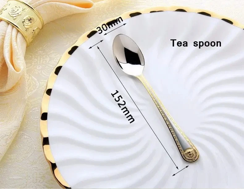 Wholesale 4Pcs Medusa Head Gold Cutlery Stainless Steel Flatware Set Tableware Dinnerware Knife Spoon Fork New ANI-410