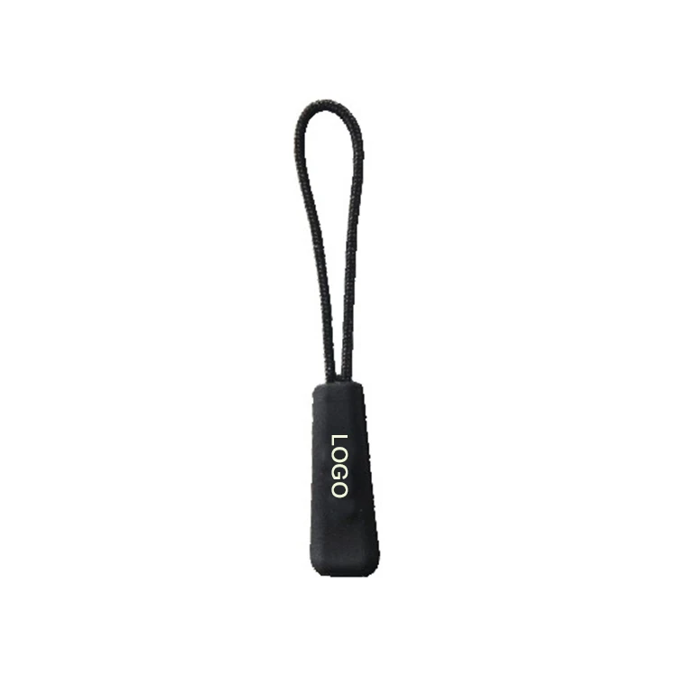 
China wholesale zipper pulls Custom Logo Black Zipper Head String 