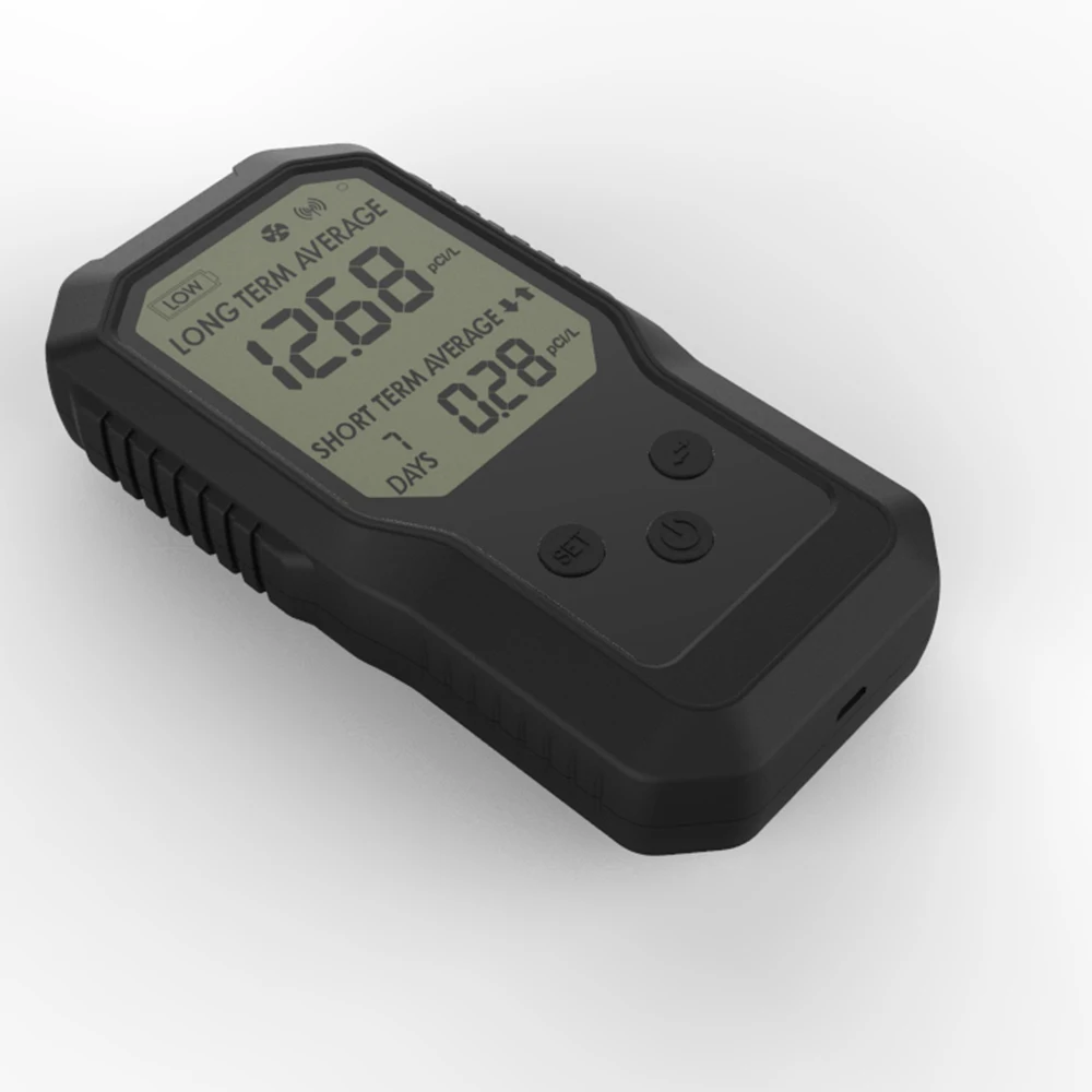 Chinese factory provide hot selling air quality monitor products handheld radon meter LCD screen display radon detector monitor