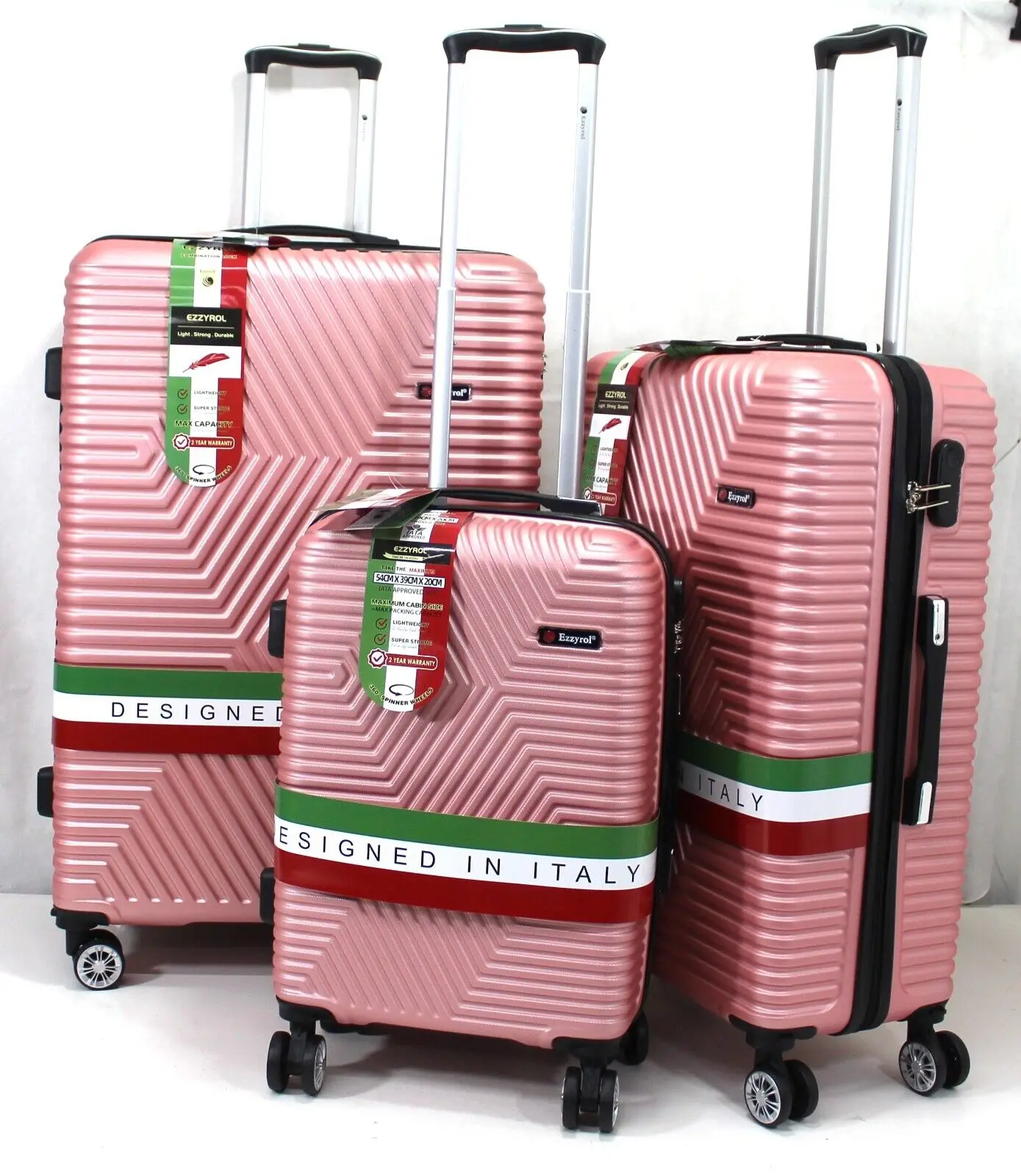 Custom ABS Simple 4 Wheel Carry-on Lightweight Business Travel Classic Trolley Suitcase Sets Luggage Bag Case For Woman Men