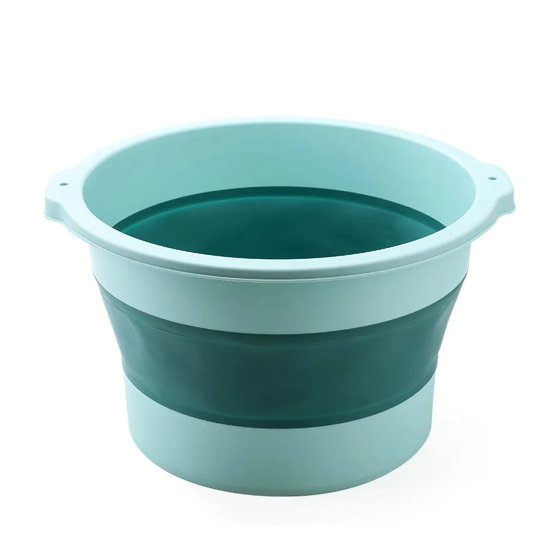 Plastic Foldable Bucket Foot Bath Bucket Bathroom Foot Wash Basin Laundry Buckets Portable Folding Water Container Large