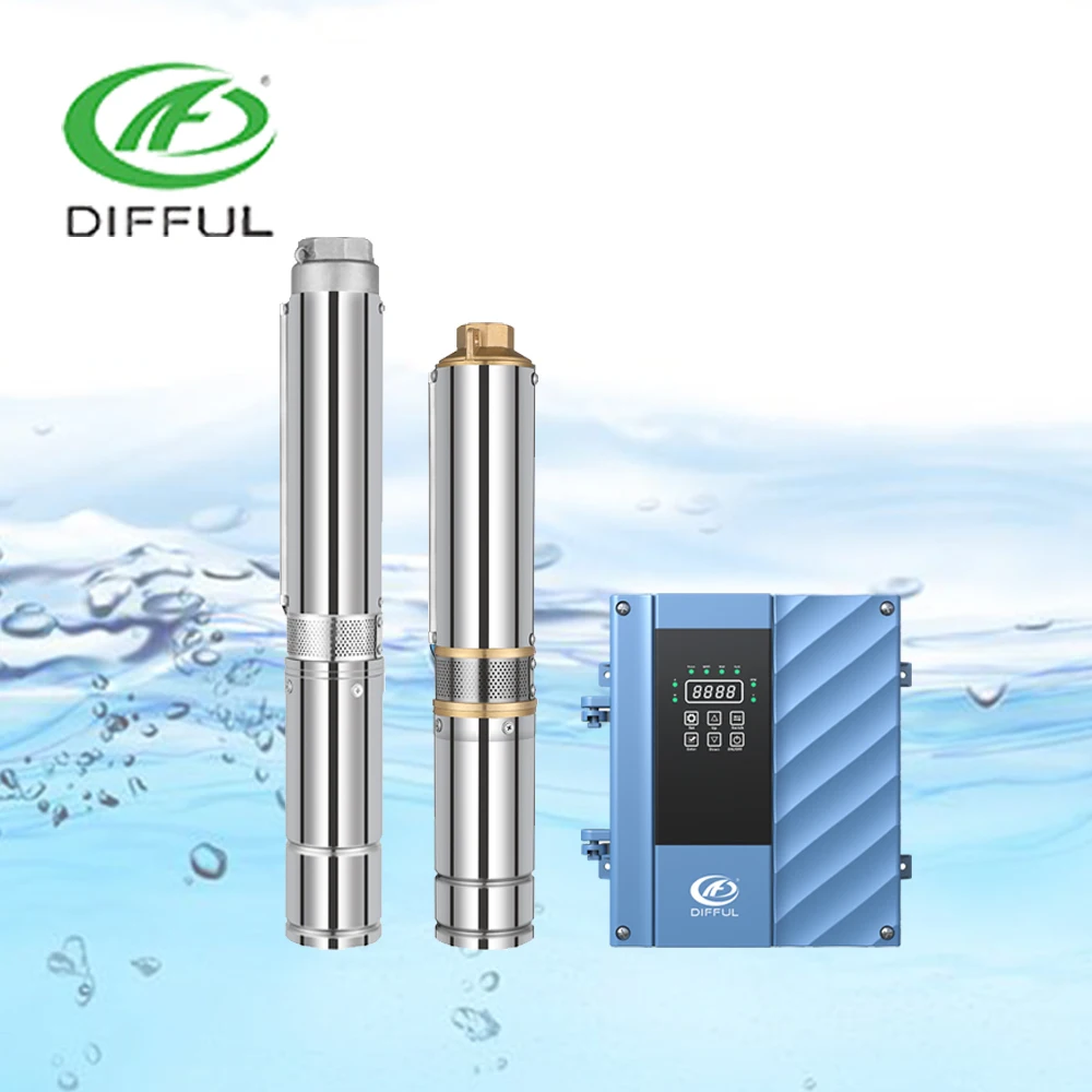 Permanent magnet brushless plastic impeller solar AC / DC water pump 1hp