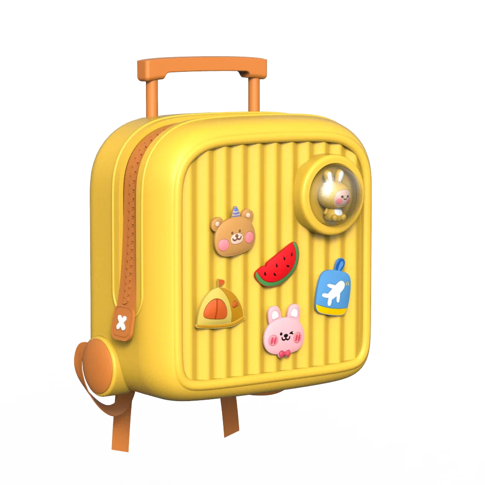 high quality cartoon bags travel bags EVA school luggage suitcase  for kids children