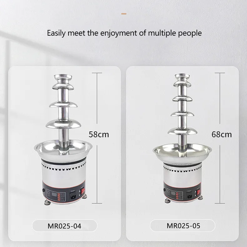 Chocolate Fountain Machine With Four to Seven Layers chocolate maker melting machine With Heating Hot Pot Machine