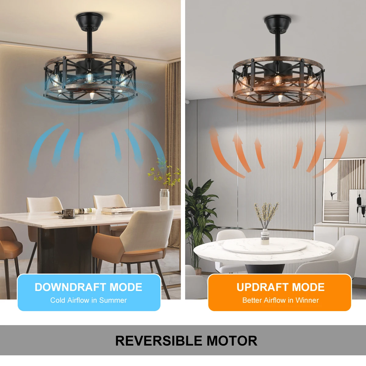 Ceiling Fans with Lights Remote Control Invisible Ceiling Fan with led Lights For Modern Living Room Remote Control Ceiling Fan