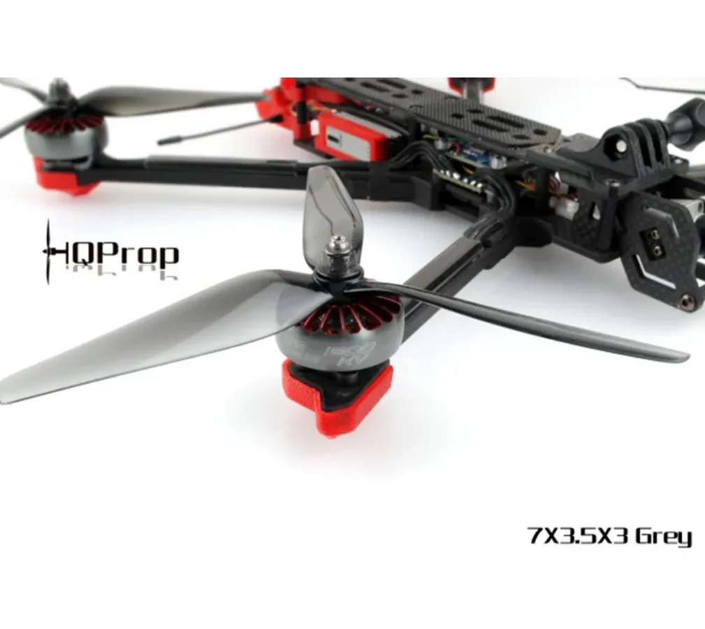 HQProp 7X3.7X3 Grey (2CW + 2CCW) поликарбонатный 7037 Пропеллер для 7-дюймовых дронов RC FPV