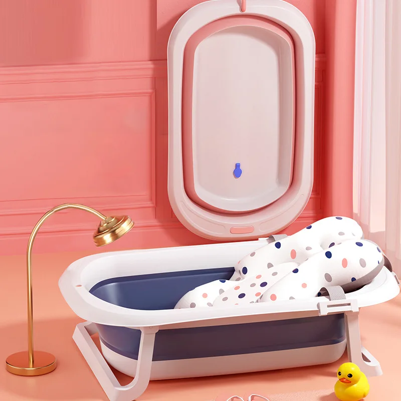 2021new Design Baby Foldable Bathtub Kids Portable Bath Tub With Temperature Sensing