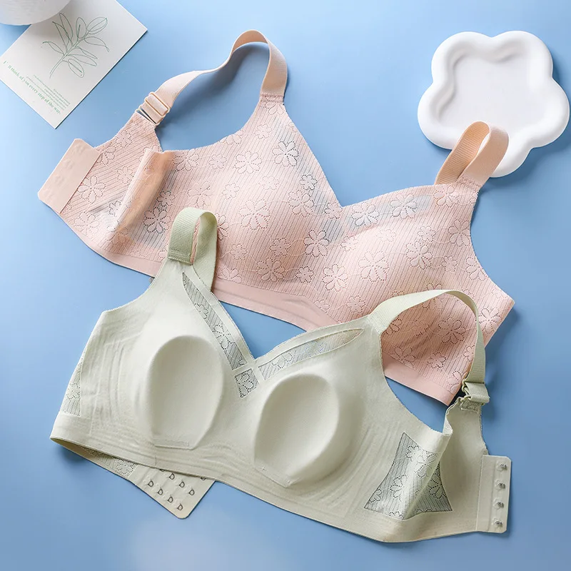 Seamless Minimizer Bras for Women Thin Cup Lace Bralette Wirefree Sports Bra Everyday