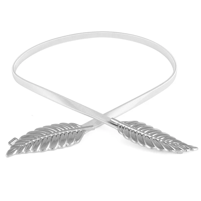 Tiktok Hot Sale Stretch Belts For women Dresses Fashion Belts For Ladies Wedding Waist Belt Metal Plate Elastic Chain