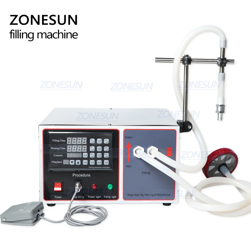ZONESUN GZ-GFK17B Semi Automatic Filling Machine Laundry Cooking Oil Water Juice Milk Liquid Bottle Filling Machine