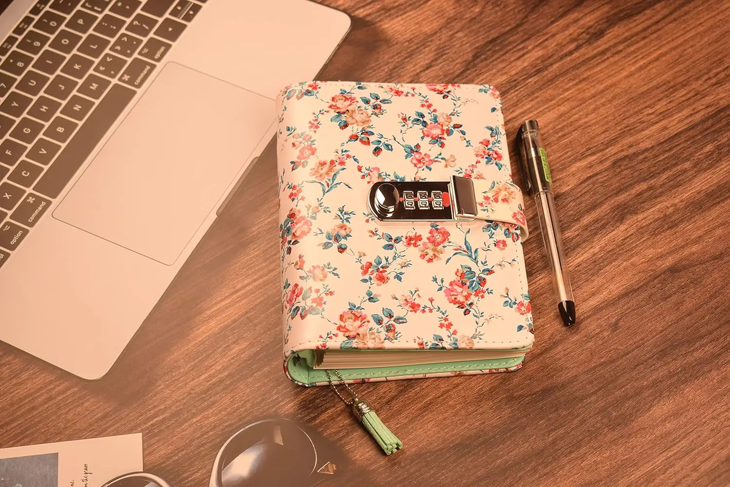 PU Leather Multi Color Combination Lock Journal Combination Lock Diary A6 Refillable Personal Locking Diary