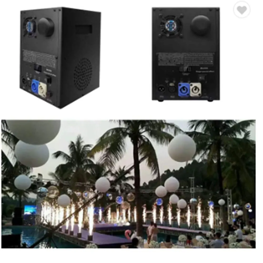Wedding fountain machine Wedding Electric Celebration machine DMX Control Cold for DJ Music stage light Stage machine