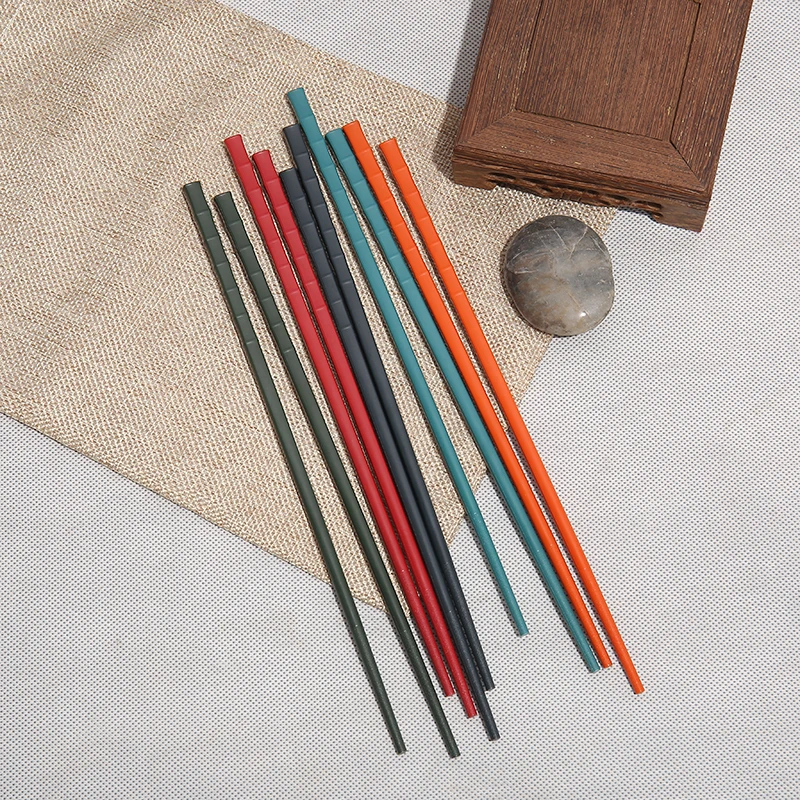 High Quality   Atrovirens color 24cm Chopsticks Deep Green 9.6 inch PET Plastic Chopsticks