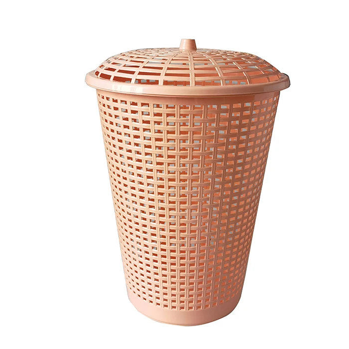HQ7008 home with water proof cover plastic laundry basket dirty clothes hamper