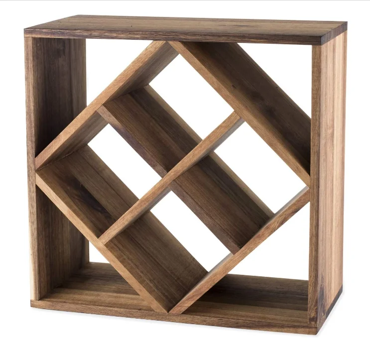 Wooden trellis stand-alone wine rack and cabinet wine display rack wooden