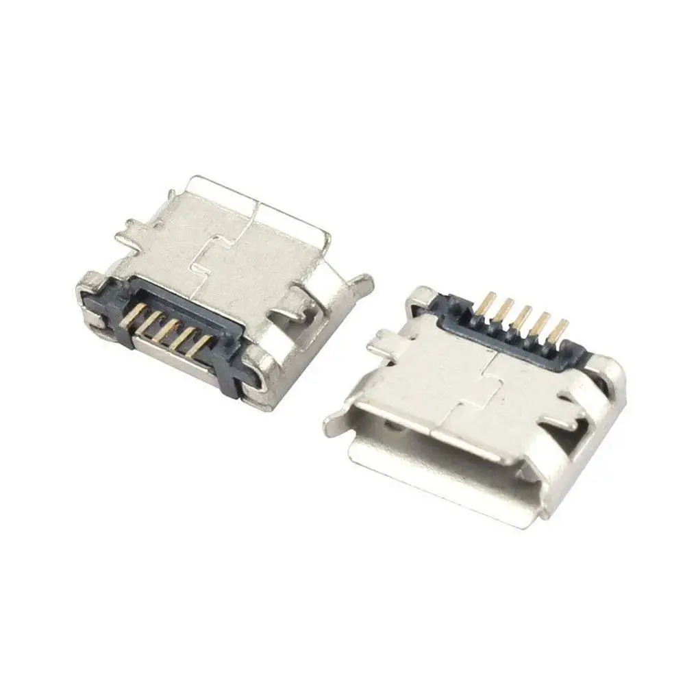 Eiechip 100 шт./лот Micro USB 5pin типа B гнездовой разъем для мобильного телефона 5-контактный