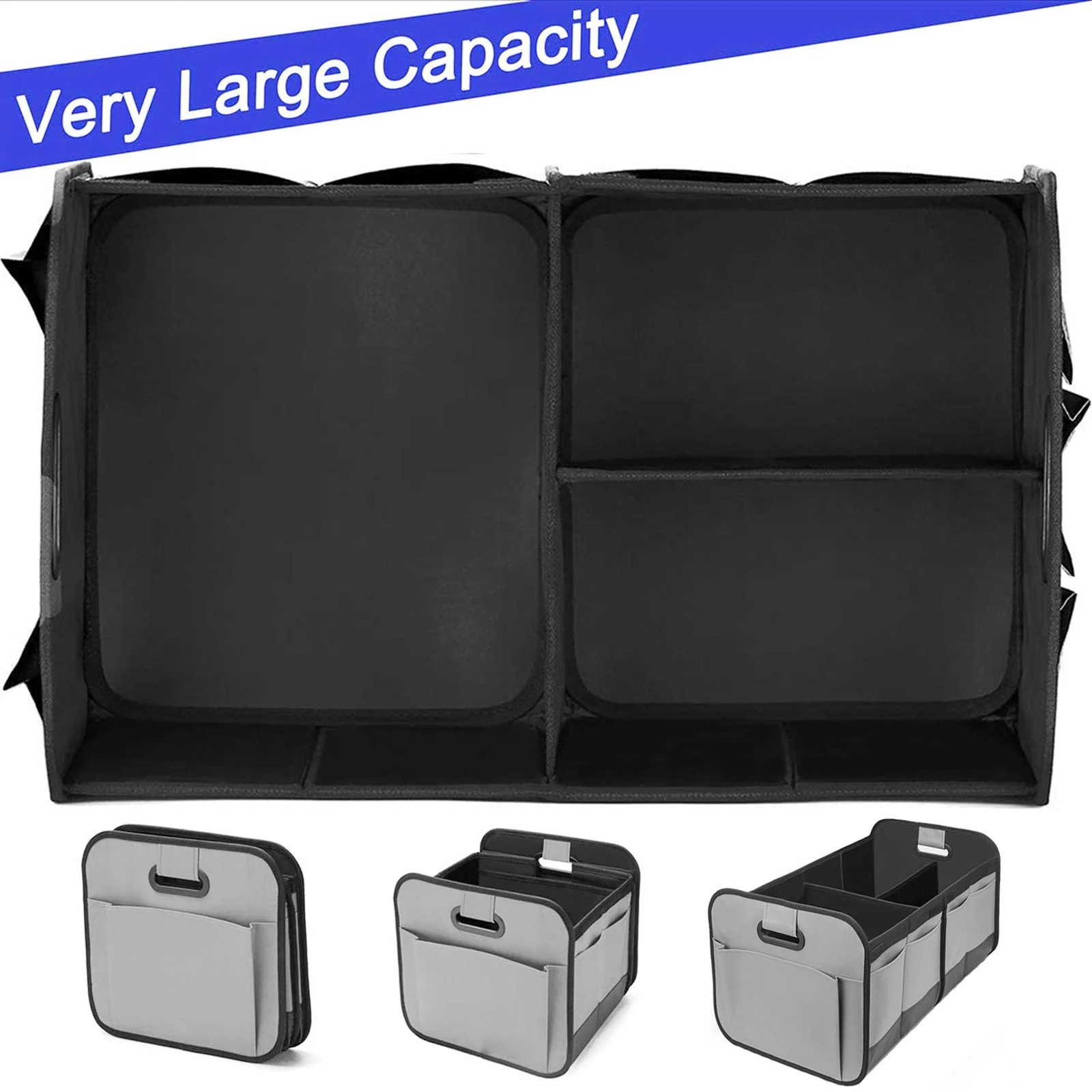 Trunk Organizer for Car Storage Organizers Best for SUV Truck Van Auto Accessories Organization Caddy Bag Front or BackSeat