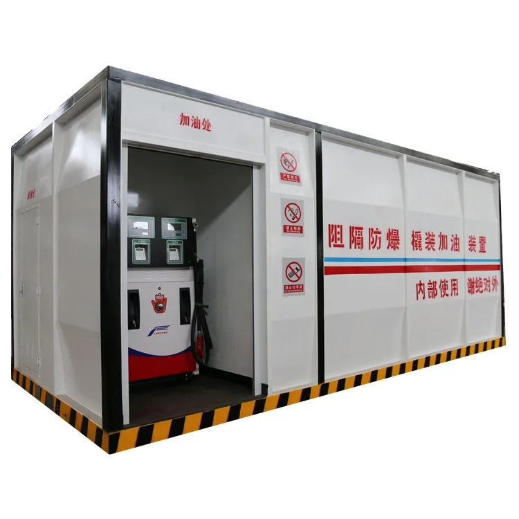 Petrol station Jinshuilong 20ft 40ft mobile petrol diesel gas filling station