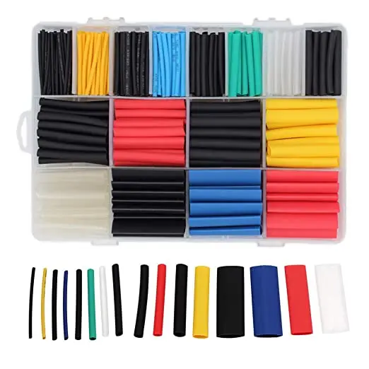 580pcs Heat Shrink Tubing 2:1, Waterproof Electrical Wire Cable Wrap Assortment Electric Insulation Heat Shrink Tube Kit