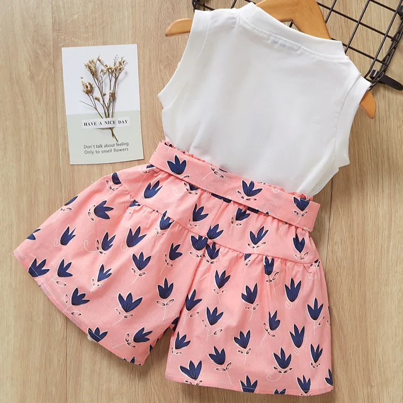 2022 fashion summer 2pcs baby t shirt shorts clothing sets children infant casual cute pullover pants toddler girl kid clothes
