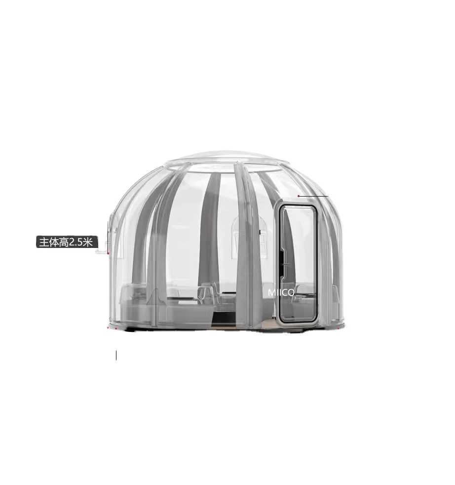 Popular Resort Four Season PC Dome Tent Modular House Outdoor Heavy Duty Camping Transparent Dome Tent