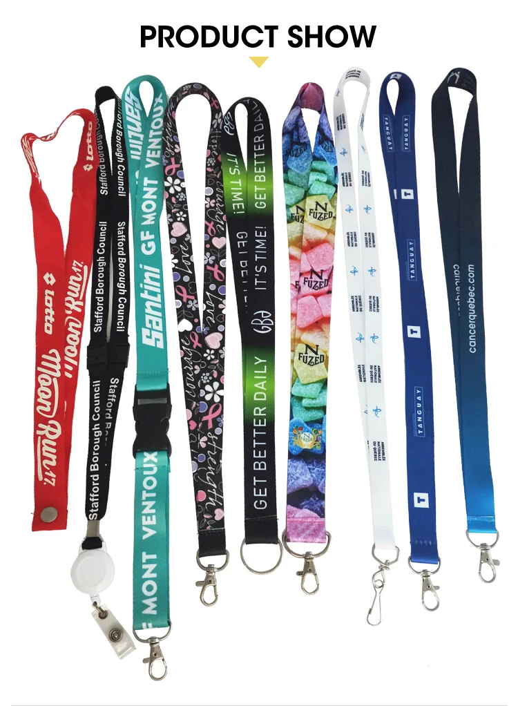 Printed phone neck lanyard polyester sublimation free sample custom lanyard logo