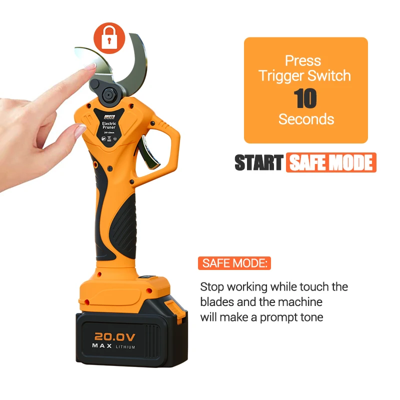 Good Price 40 mm Tree Branch Lithium Electric Cordless Pruner Shears Battery Powered Pruning Shears