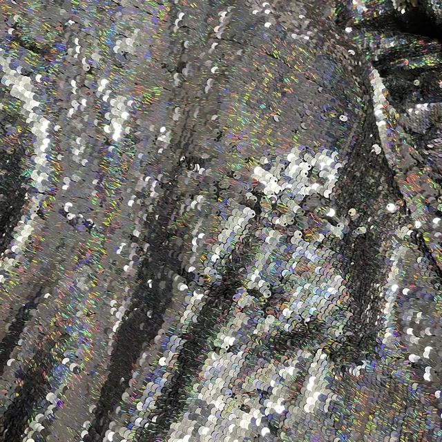 Design Cheap Luxury Full Tulle Embroidery Multi Color Rainbow Tulle Sequin Fabric For Maxi Party Dress