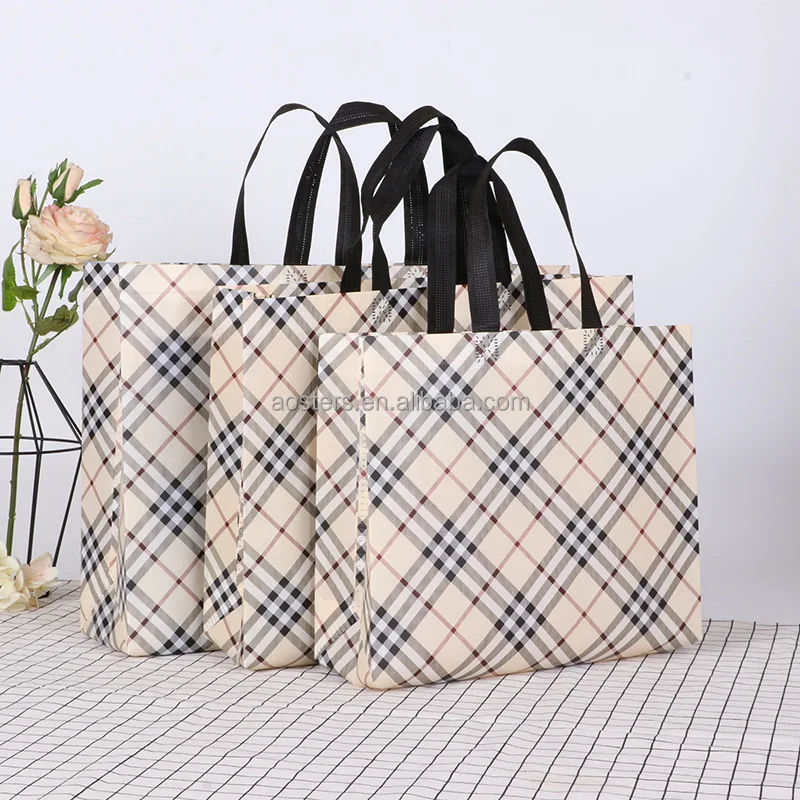 Gift shopping bag laminated fabric non woven grocery bag non woven bag custom logo