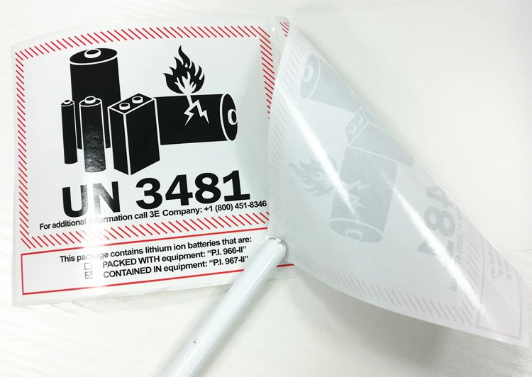 2024 High Quality Battery Transport Caution Warning Labels,Dangerous Goods Sign Sticker,FBA Shipping Label