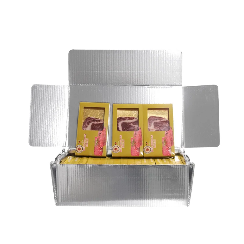 Insulation Shipping Carton Fresh cooler paper box  Delivery cajas de carton isothermic food containers