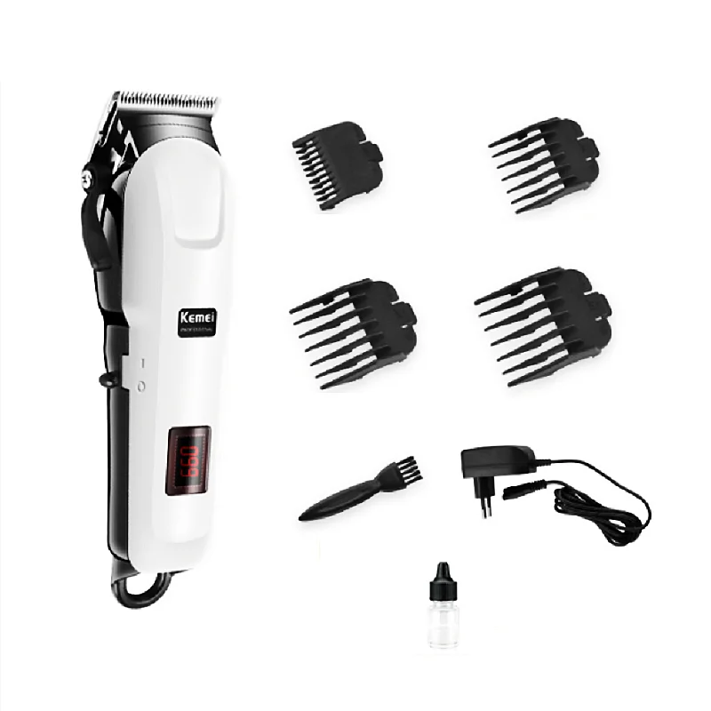 kemei KM-809A  electric hair trimmer with LCD professional hair clipper cordless trimmer