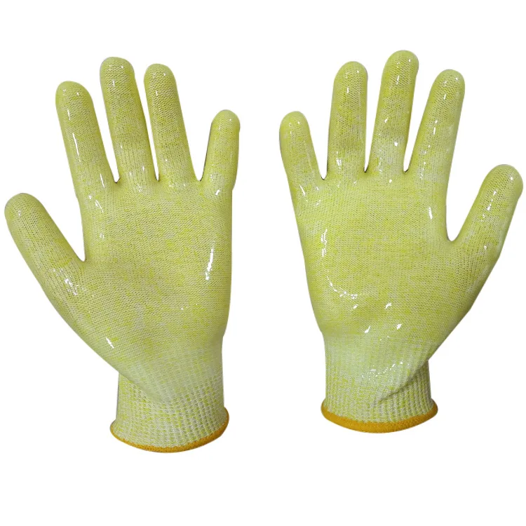 Custom Color HPPE Silicone Dipping Cut Resistant Gloves
