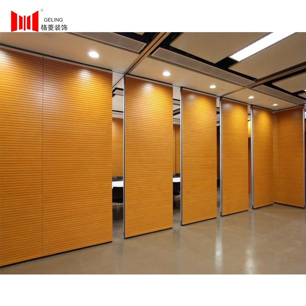 65mm thick cheapest sound proof acoustic mdf surface foldable movable partition wall dealers