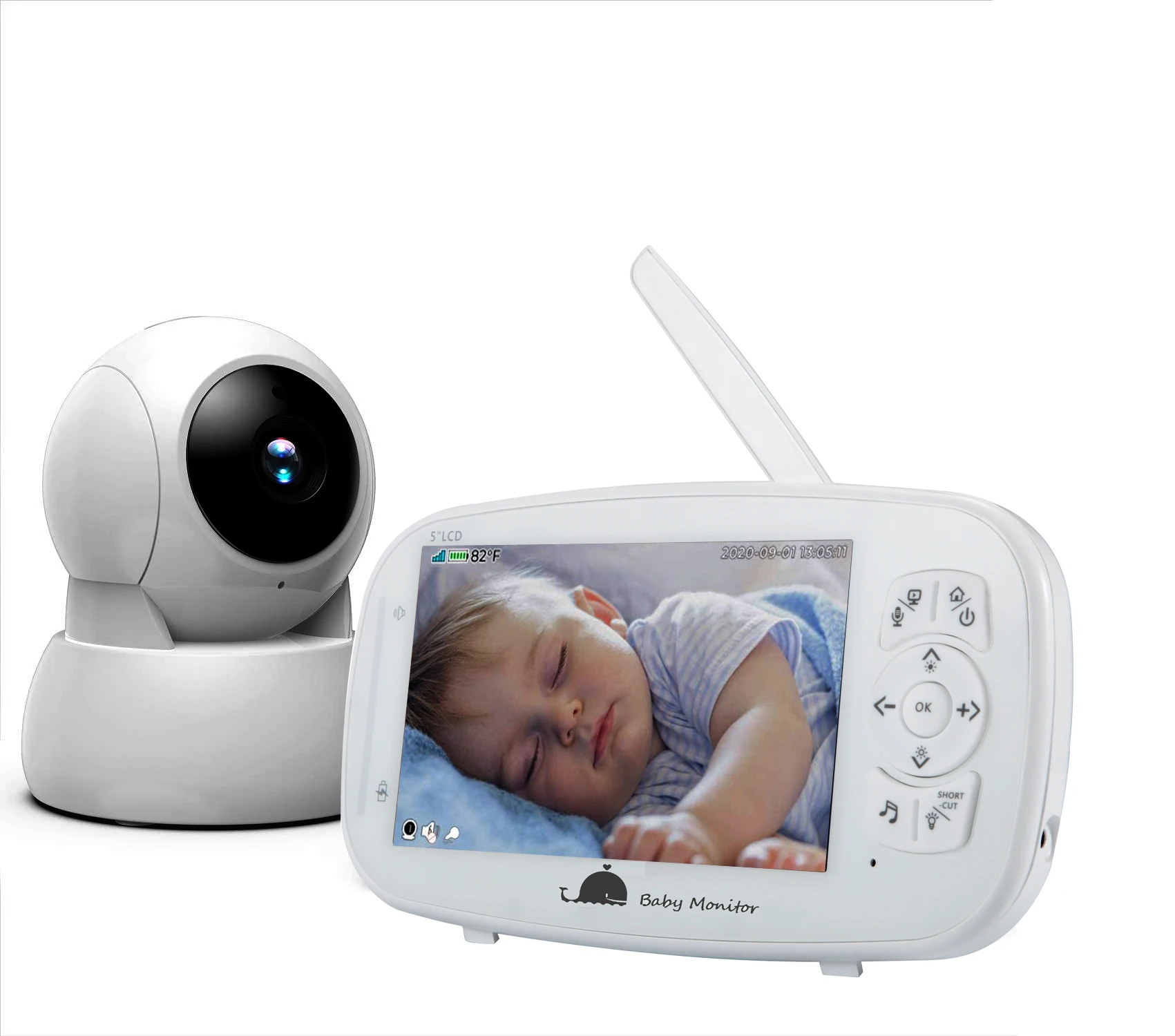 5 inch Hello Wireless Remote Control Spy Camera Security Wifi Waterproof Cctv Portable baby monitor video