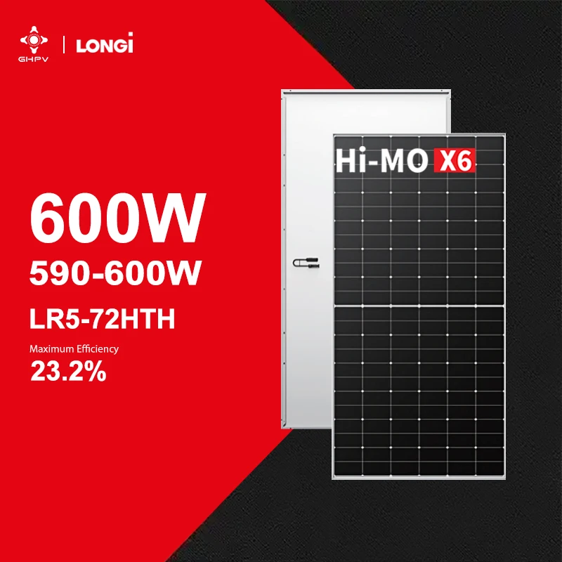 Longi 590W 595W 600W Hi-Mo X6 Lr5 72Hth Rotterdam Warehouse Half Cell Solar Panel Eu Stock With Tuv/Ce Certification