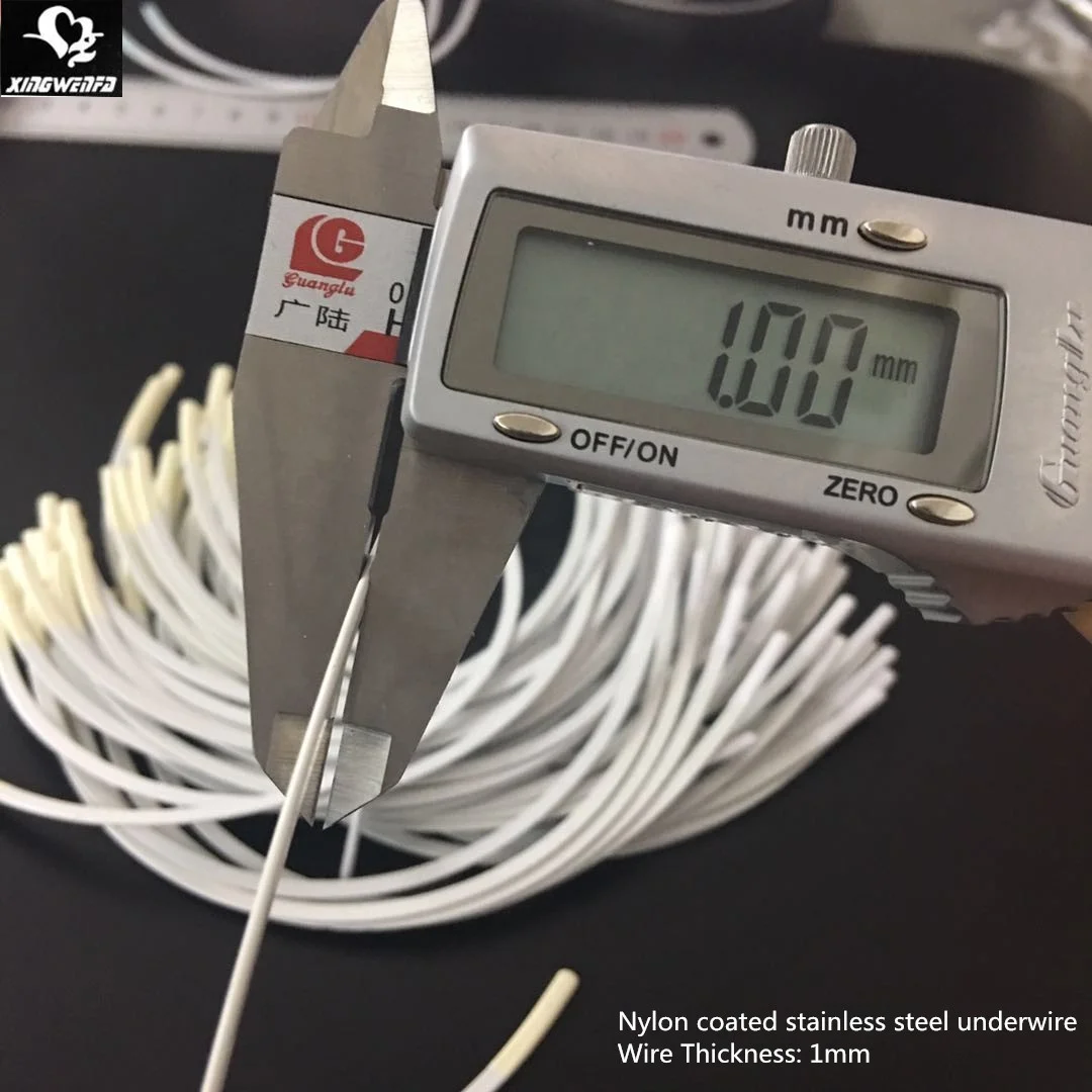 Underwear accessories 80B Good quality nylon coated stainless steel wire bra underwire