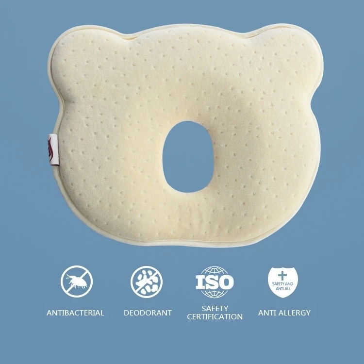 High Quality Soft Cotton Baby Sleep Neck Pillow Memory Foam Baby Pillow