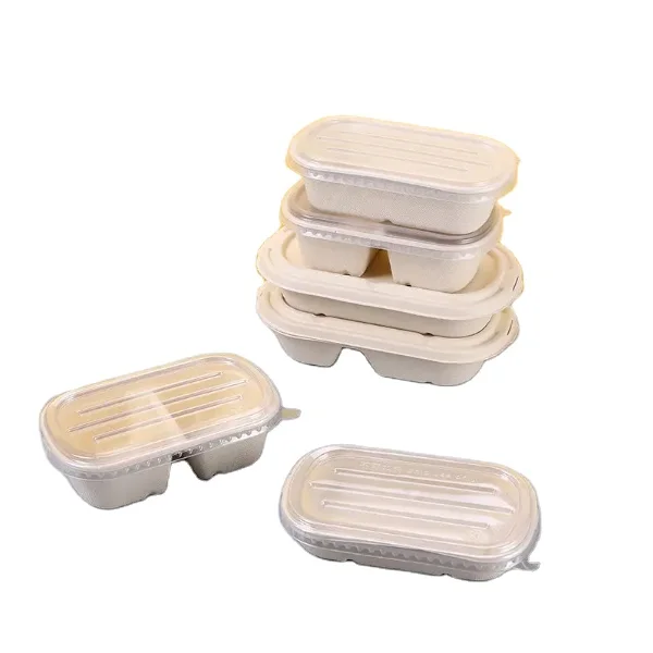 Oven Microwave Safe Food Containers Disposable Sandwich Bento Lunch Box Mooncake Box Oval Travel Snack