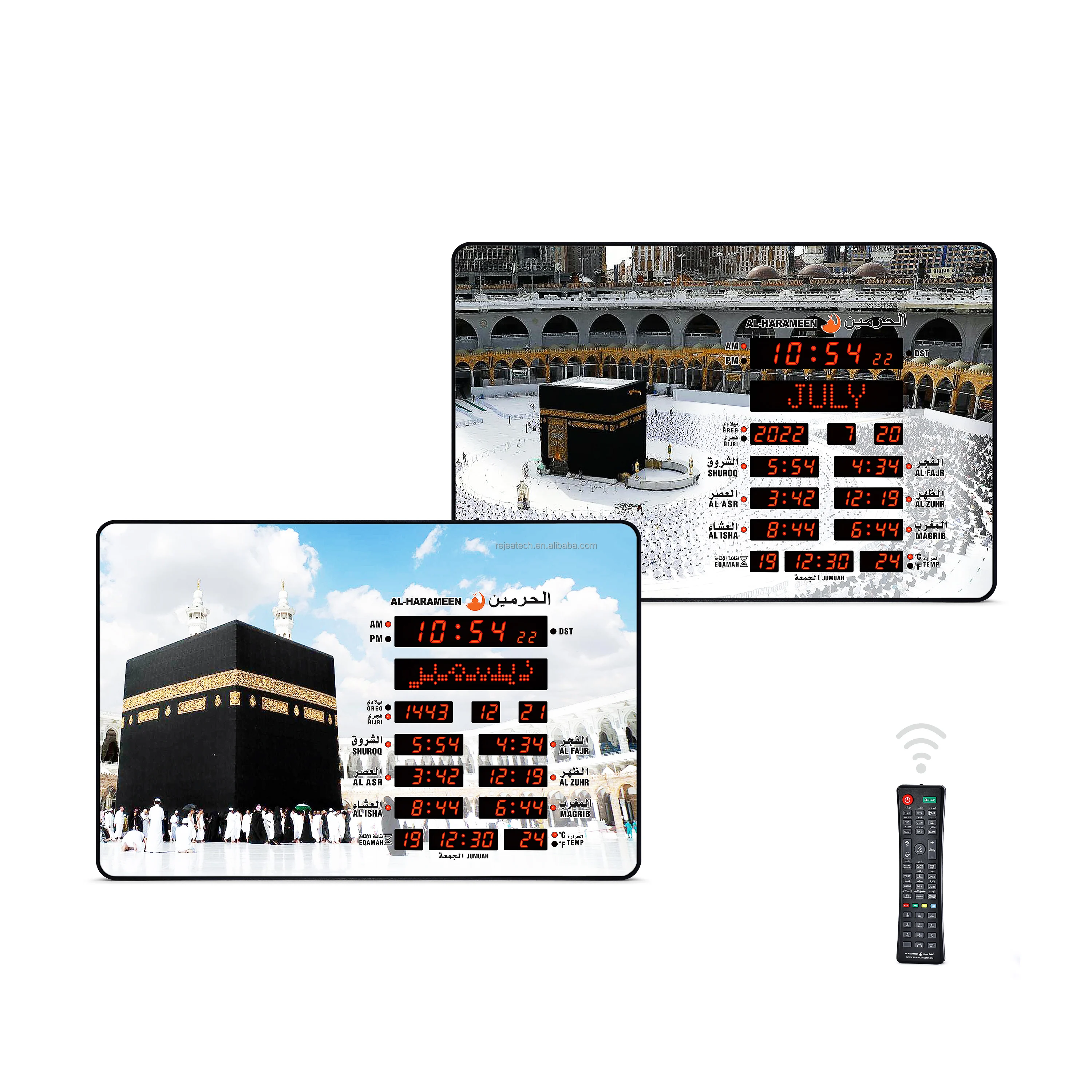 Домашний Декор BT Connection синий цифровой мусульманский зуб Masjid Azan AL-HARAMEEN многофункциональные исламские мечетные мусульманские настенные часы