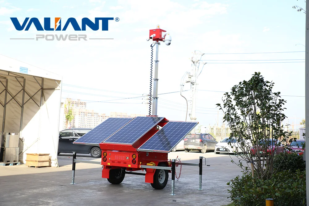 security camera cctv with solar trailer