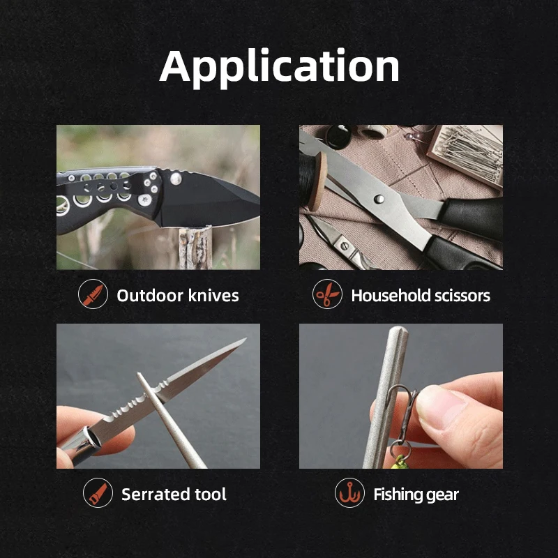 Factory wholesale swifty sharp Diamond Portable Knife Fishing Hook Sharpener for Outdoor