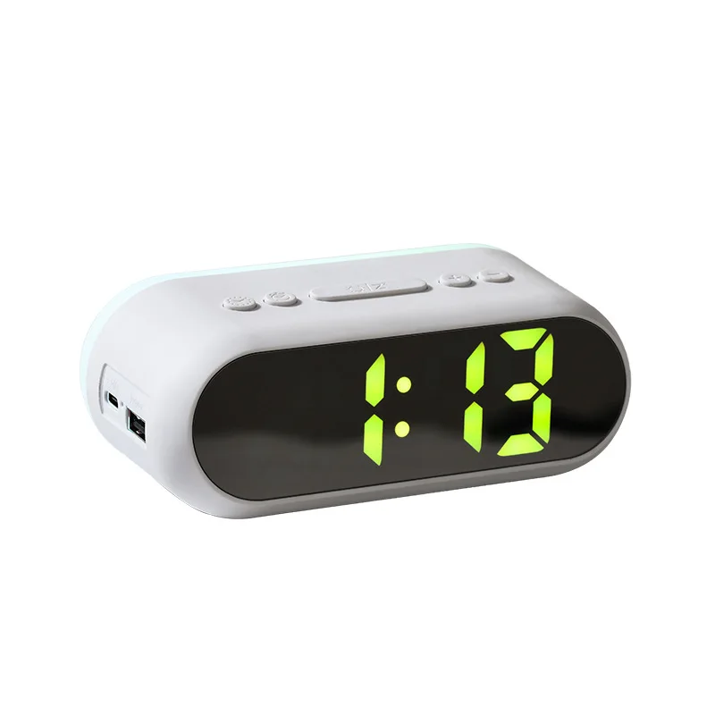 Digital Alarm Clock for Bedrooms Snooze Feature Wake Up Light Night Light Alarm Clocks Mobile Phone Charging