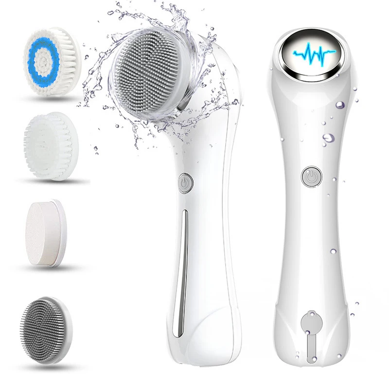 
Amazon Best Hot Selling Face Cleaner 3D Smart Ultrasonic Silicone Usb Electric Facial Cleansing Brush Deep Cleaning Skin 
